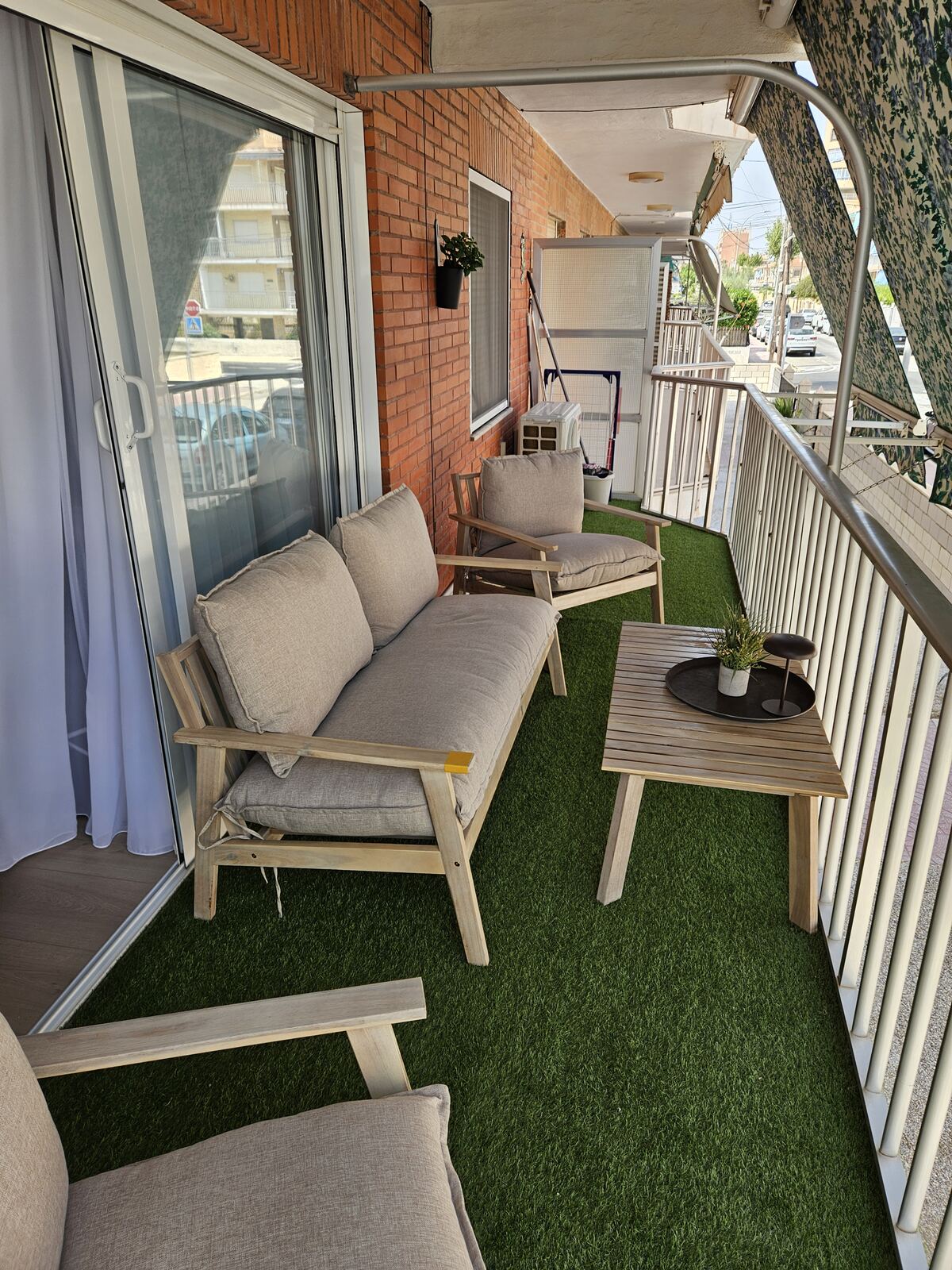 Balcony with sofa, seating area, Santa Pola