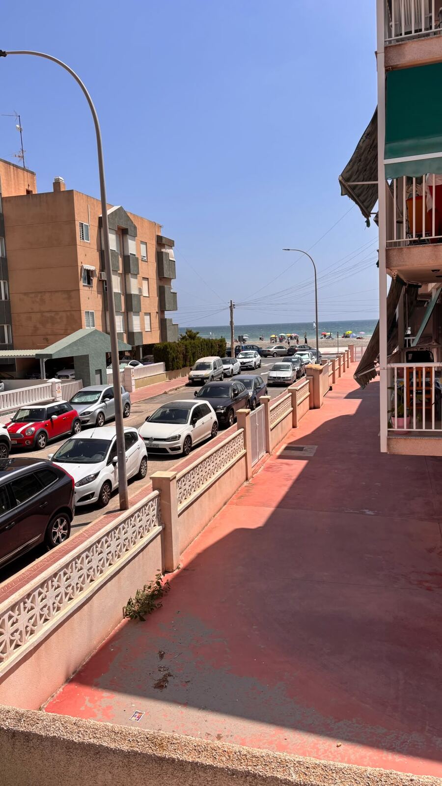 Street between the apartment and Santa Pola beach